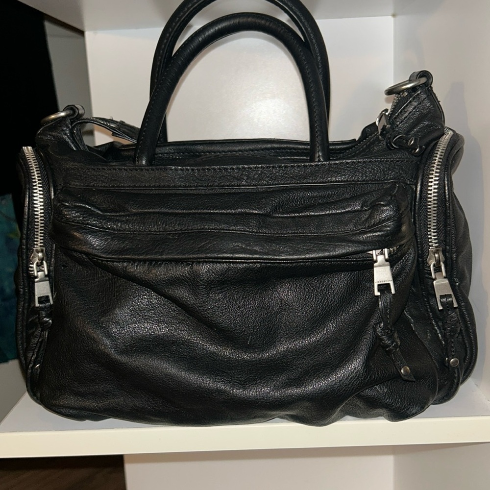 Lieberskind black leather satchel bag. Soft and supple bag with storage